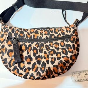 kate spade Leopard-Print Crossbody in Tan and Black